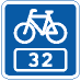 Regional Denmark Bicycle Route Sign