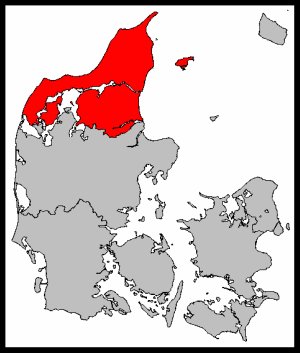 Map of North Jutland