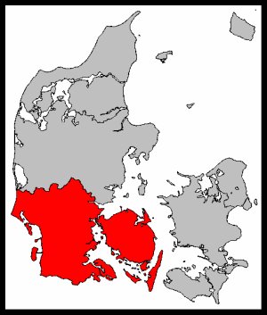 Map of South Jutland